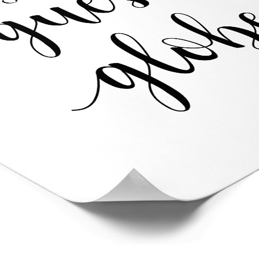 Modernes Rustikales Black Wedding Our Globe Poster (Ecke)