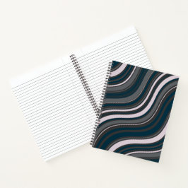 Modernes Rustikales Blau & Grau Notizblock