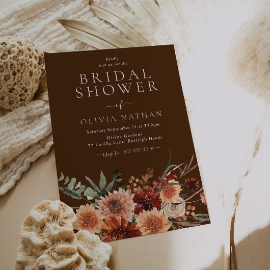 Modernes rustikales Bohemisches Brautparty Einladung