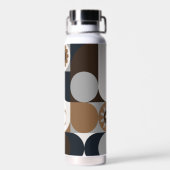 Modernes rustikales Boho Muster Trinkflasche (Rückseite)
