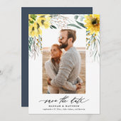 Modernes rustikales botanisches Eukalyptus-Sonnenb Save The Date (Vorne/Hinten)