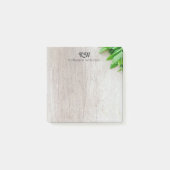 Modernes Rustikales botanisches Grey Wood Zuhause Post-it Klebezettel (Vorderseite)
