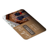 Modernes rustikales braunes Foto Save the Date Hoc Magnet (Rechte Seite)