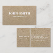 Modernes rustikales braunes visitenkarte (Vorne/Hinten)