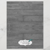 Modernes Rustikales Brautmenü (Rückseite)