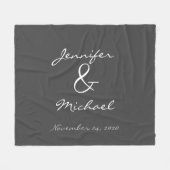 Modernes rustikales Brautpaar Fleecedecke (Vorderseite (Horizontal))