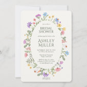 Modernes Rustikales Brautparty für Wildblume Einladung (Vorderseite)