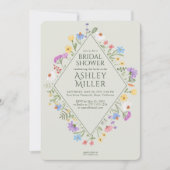 Modernes Rustikales Brautparty für Wildblume Einladung (Vorderseite)