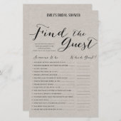 Modernes Rustikales Brautparty-Spiel (Vorne/Hinten)