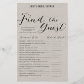 Modernes Rustikales Brautparty-Spiel (Vorderseite)