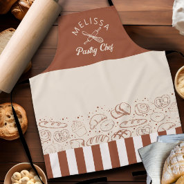Modernes Rustikales Brown Beige Koch Bäckerei Schürze