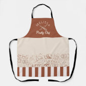 Modernes Rustikales Brown Beige Koch Bäckerei Schürze (Vorderseite)