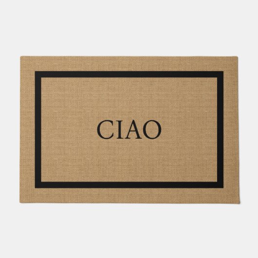 Modernes Rustikales Ciao Fußmatte (Vorderseite)