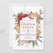 Modernes Rustikales Citrus Orange Weihnachtsgebäck Einladung (Vorderseite)