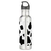 Modernes, rustikales Cowhide-Design Edelstahlflasche (Rückseite)