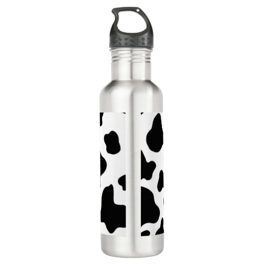 Modernes, rustikales Cowhide-Design Edelstahlflasche (Rückseite)