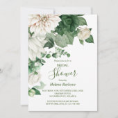 Modernes Rustikales Elegantes Smaragdgrünes Brautp Einladung (Vorderseite)
