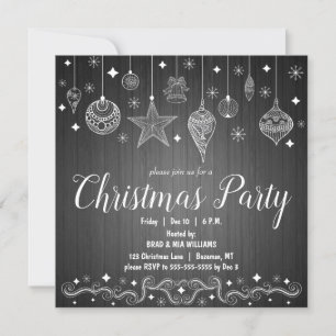 Modernes Rustikales Elegantes Weihnachtsfest Party Einladung