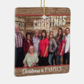 Modernes rustikales Familien-Foto Foto der Keramikornament (Rechts)