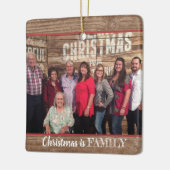 Modernes rustikales Familien-Foto Foto der Keramikornament (Links)