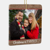 Modernes rustikales Familien-Foto Foto der Keramikornament (Rechts)