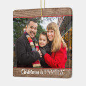 Modernes rustikales Familien-Foto Foto der Keramikornament (Links)