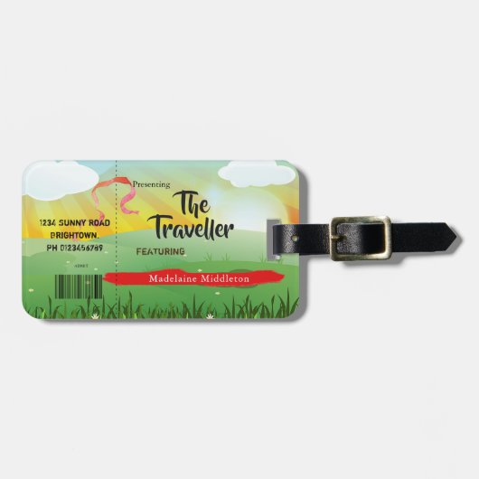 Modernes Rustikales Festival Fieldblumen Gepäckanhänger (Vorderseite horizontal)