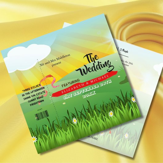 Modernes Rustikales Festival Hochzeitsfest Einladu