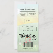 Modernes Rustikales Festival Hochzeitsfest Einladu (Rückseite)