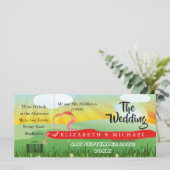 Modernes Rustikales Festival Hochzeitsfest Einladu (Stehend Vorderseite)