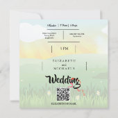 Modernes Rustikales Festival Hochzeitsfest Einladu (Rückseite)