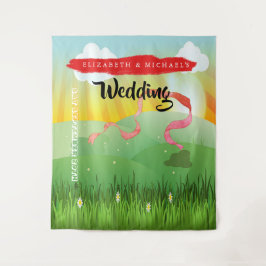 Modernes Rustikales Festival Wedfest Wedfest Foto  Wandteppich