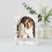 Modernes, rustikales Foto Arch Feiertagspostkarte (Stehend Vorderseite)