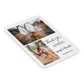 Modernes rustikales Foto Danke für Ihre Hochzeit Magnet (Rechte Seite)
