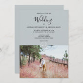 Modernes, rustikales Foto Einladung (Vorne/Hinten)