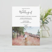 Modernes, rustikales Foto Einladung (Stehend Vorderseite)