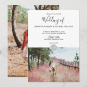 Modernes, rustikales Foto Einladung (Vorne/Hinten)