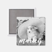 Modernes Rustikales Foto für Haustiere Magnet (Vorderseite/Rückseite)