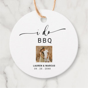 Modernes rustikales Foto I mache GRILLEN Geschenkanhänger