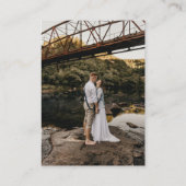 Modernes Rustikales Foto QR Code Wedding RSVP Begleitkarte (Rückseite)