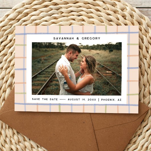 Modernes Rustikales Foto Save the Date