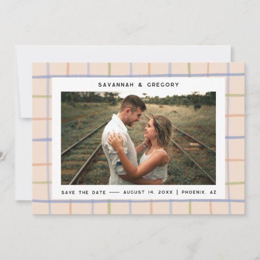 Modernes Rustikales Foto Save the Date (Vorderseite)