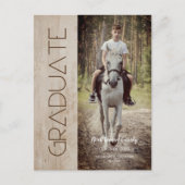 Modernes Rustikales Foto Unisex Abschluss Postkarte (Vorderseite)