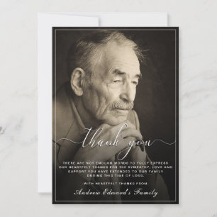 Modernes Rustikales Foto zur Beerdigung von Beerdi Dankeskarte