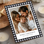 Modernes rustikales, fröhliches Buffalo Kariertes Feiertagskarte