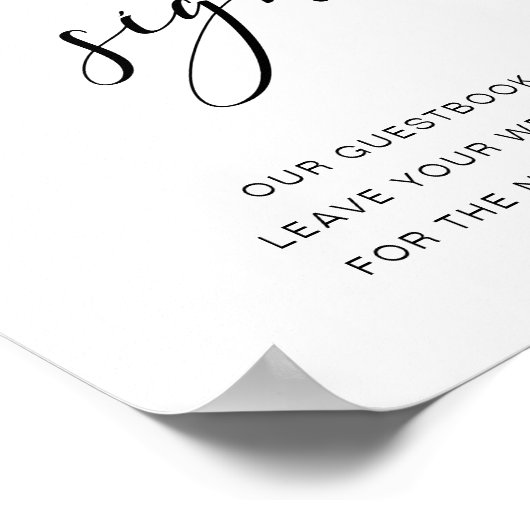 Modernes Rustikales Gästebuch mit freundlicher Unt (Ecke)