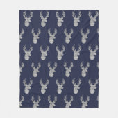 Modernes Rustikales Gemustertes Hirsch Fleecedecke (Vorderseite)