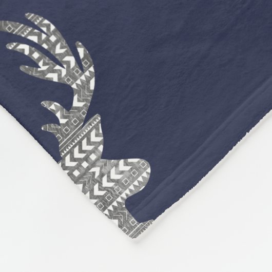 Modernes Rustikales Gemustertes Hirsch Fleecedecke (Ecke)