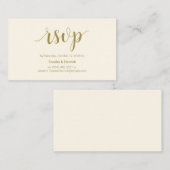 Modernes Rustikales Gold-Script, Online-UAWG Begleitkarte (Vorne/Hinten)