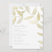 Modernes Rustikales Goldenes Blätter Brautparty Einladung (Vorderseite)